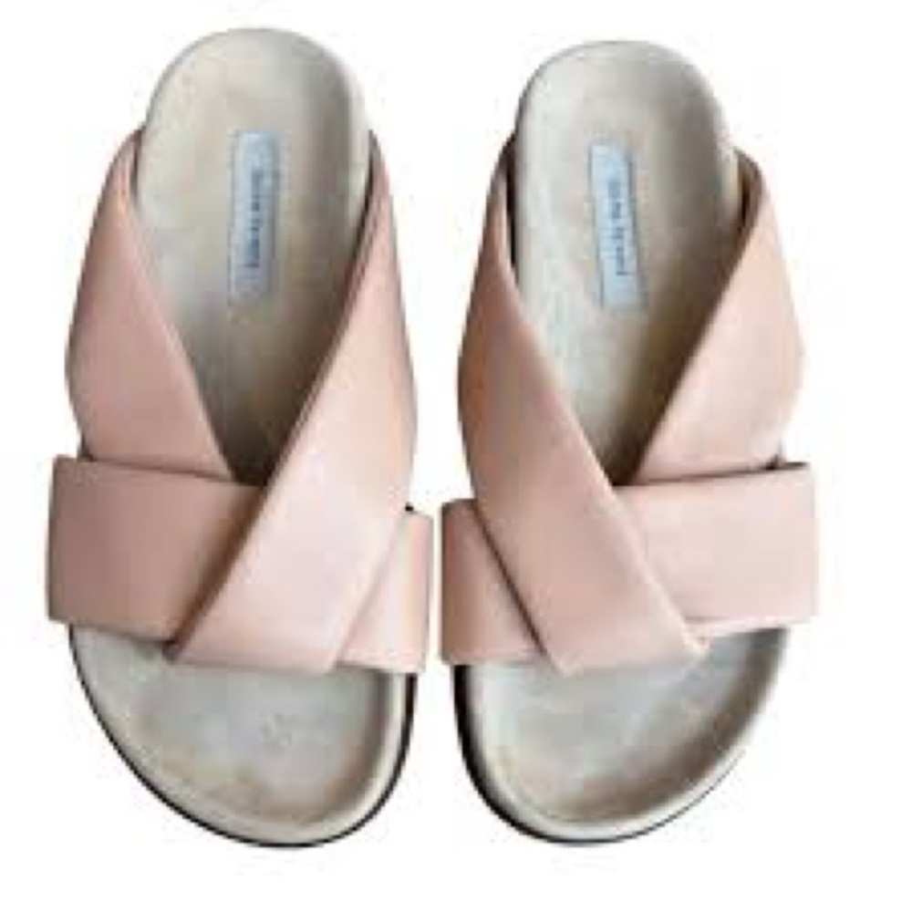 Emme Parsons Folded Slide in Beige Rose Nappa sz37